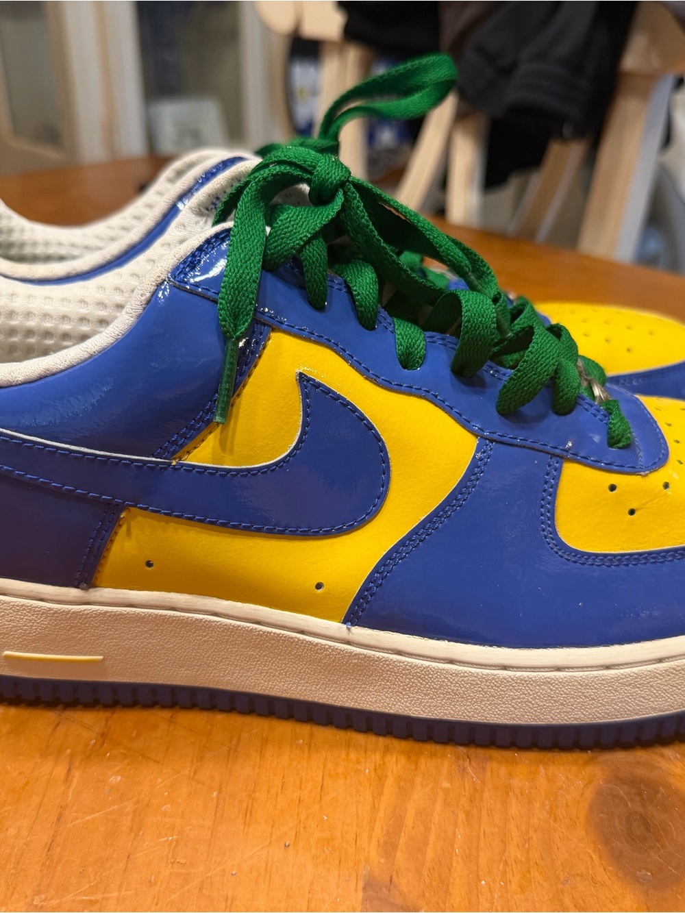 Nike Low-Top Athletic Sneakers in Blue, Yellow & Green